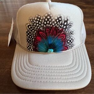 F11 Boho Feather Trucker Hat